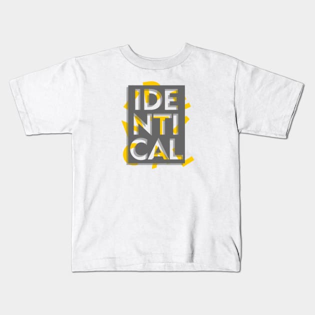 3d effect scrambled letter of identical Kids T-Shirt by Typography Dose